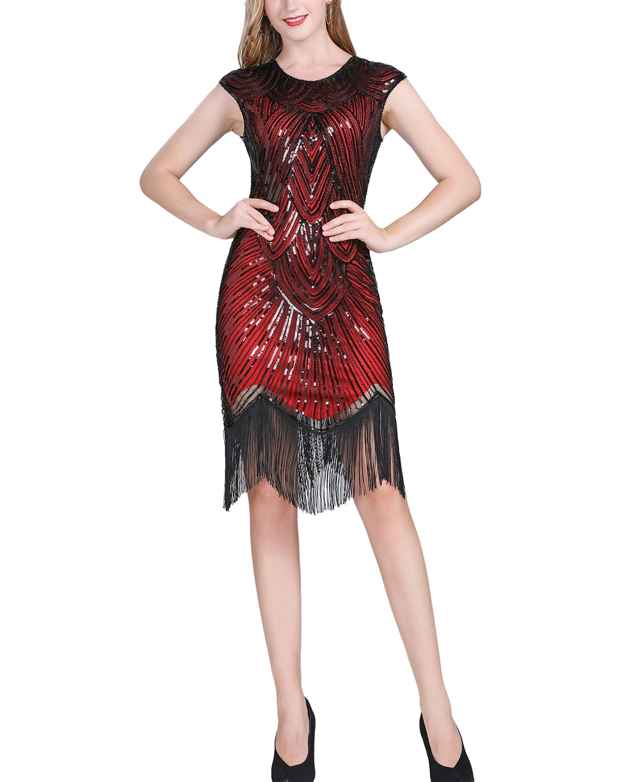 open lace back dress Rubin Red Dress With Black Tulle Skirt by Tony Ward – Elilhaam main image 1