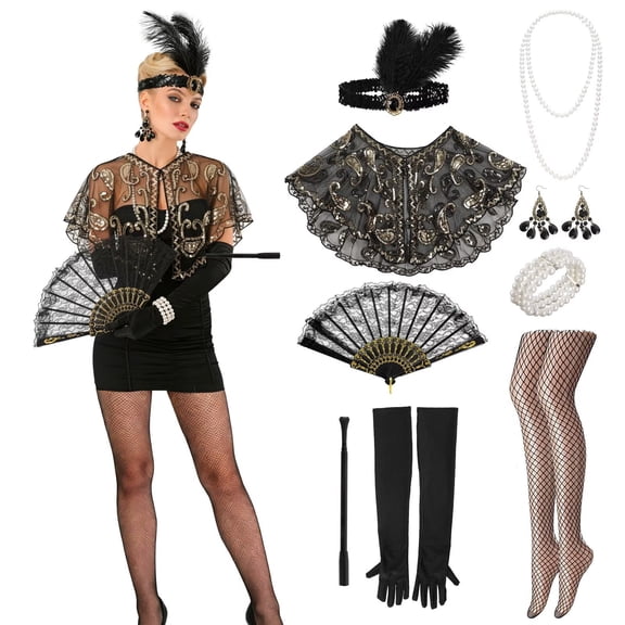 1920s Accessories Roaring 20s Accessories for Women - Flapper Costumes for Women