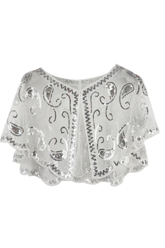 1920s Beaded Shawl Shrug Roaring 20s Flapper Outfit Supplies