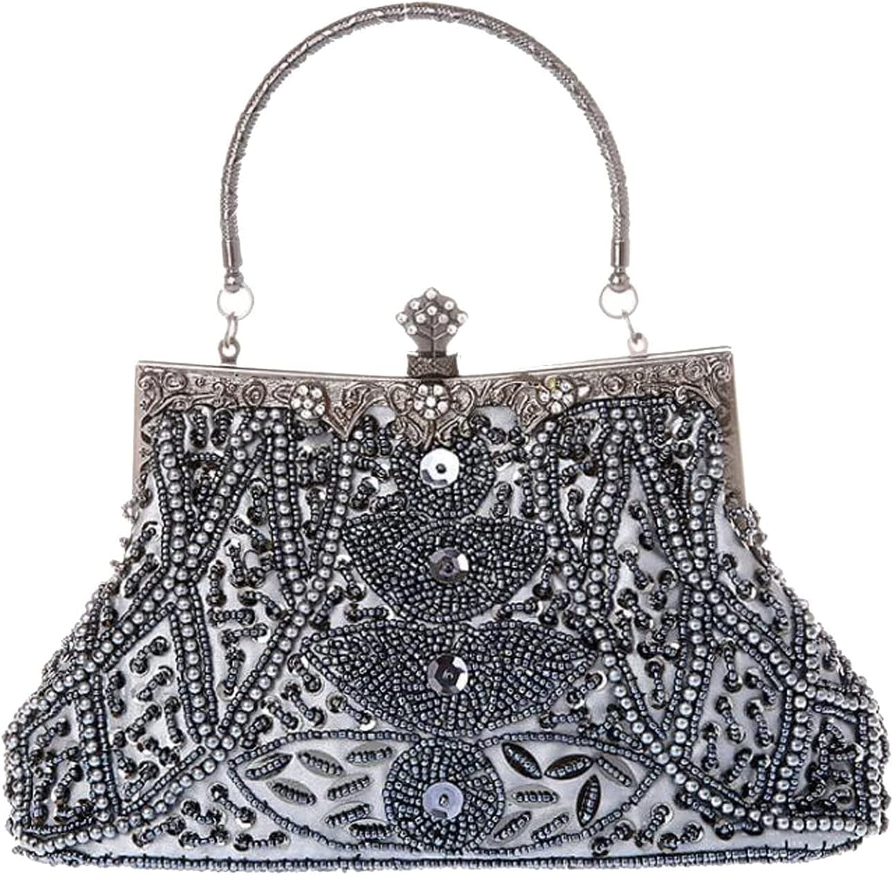 1920s Evening Bags Unique Sequin Beaded Clutch Purses for Cocktail Wedding Party Prom