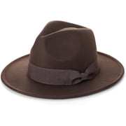 1920s Fedora Hat for Men Wide Brim Hat Felt Panama