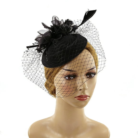 1920s Flapper Hat Woolen Fascinator Hat For Women Cocktail Party Photoshoots