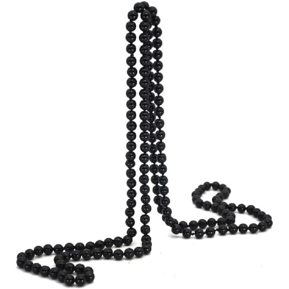 1920s Long Fake Pearls Strand Necklace Layered Retro Vintage Imitation Round Beaded Ball for Women Flapper Party Halloween Jewelry Mother's Day Gift
