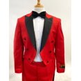 thumbnail image 1 of 1920s Mens Fashion Tailcoat Tuxedo Morning Suit Tux Color Wool Fabric By Alberto Nardoni Red And Black Color - Red Tuxedo, 1 of 1