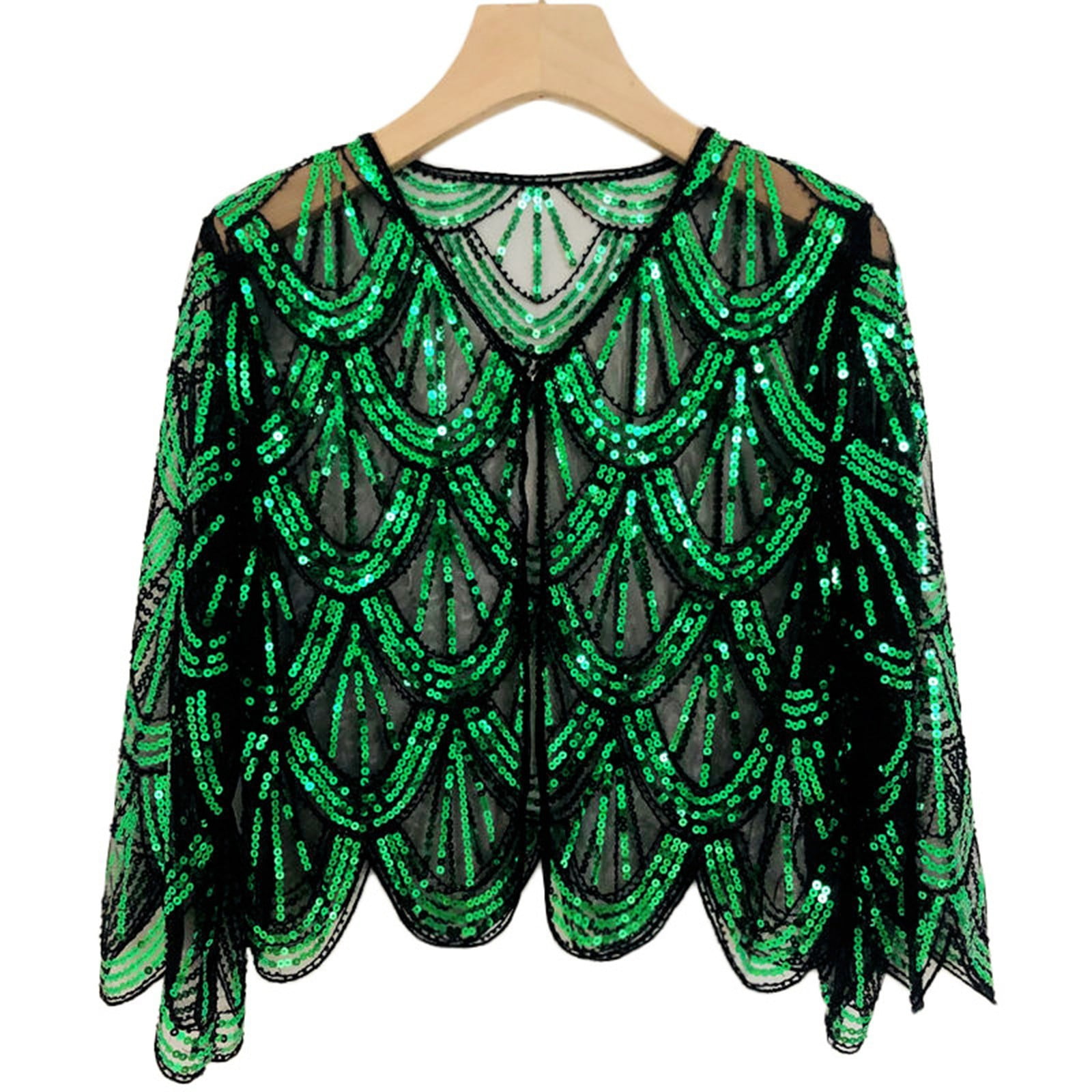 1920s Sequin Beaded Shawl Wraps Women's Flapper Shawl Wedding Cape ...
