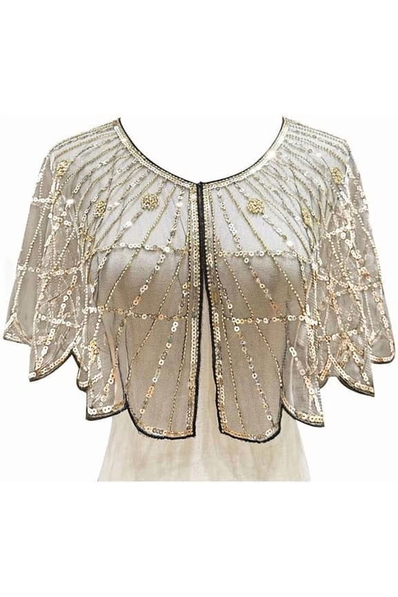 1920s Shawl Bridal Shawls Sequin Beaded Shawl And Wraps Bolero Flapper Cover Up For Evening Dresses Wedding Party Etc