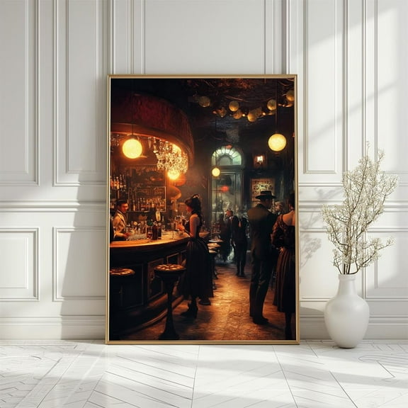 1920s Speakeasy Art Poster: Retro Cocktail Lounge, Jazz Bar Decor, Size 8x12 UNFFRAMED F03.1.7l1770