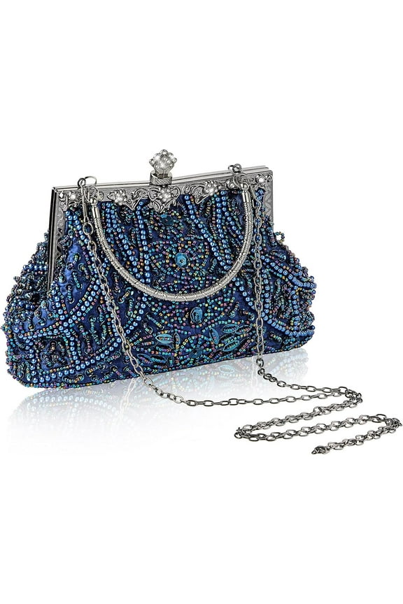 1920s Vintage Beaded Clutch Evening Bags for Women Bride Wedding Guests Gift Purse Graduation Prom Party Clutch