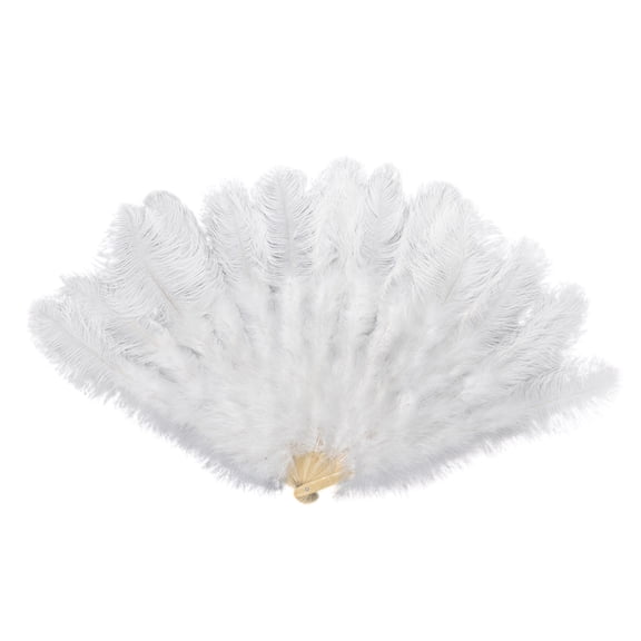 1920s Vintage Feathered Fan Flapper Dance Burlesque Handheld Fan Large Folding Hand Fan Flapper Costume Accessories