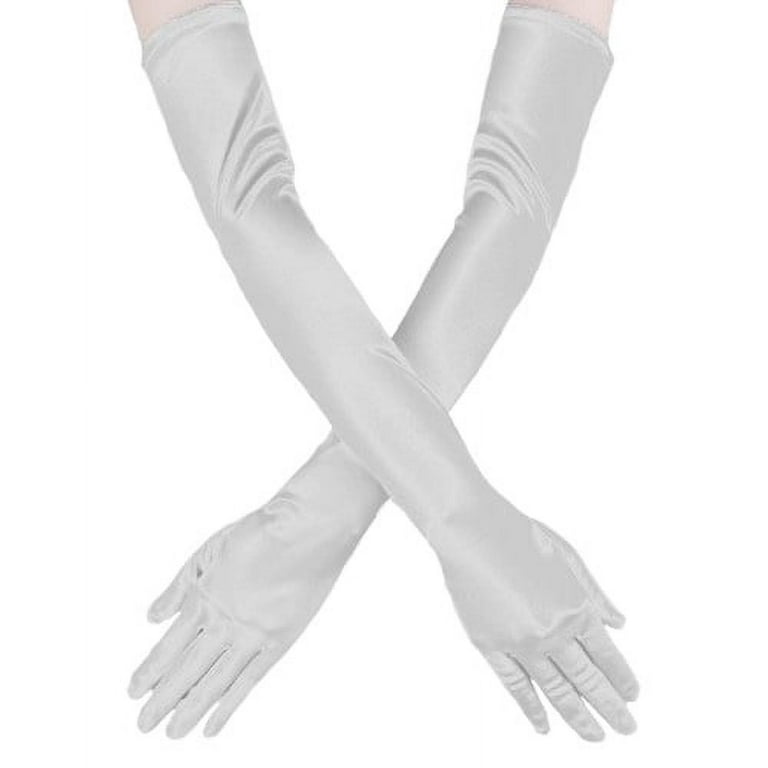 1920s Vintage Flapper Accessories Costumes Sliver Gloves for