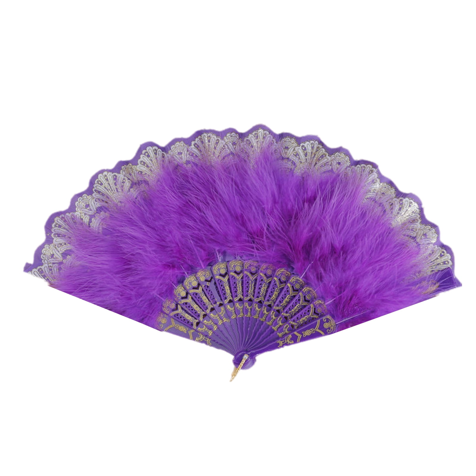 1920s Vintage Styles Flapper Feathered Fan for Women Folding Handheld ...