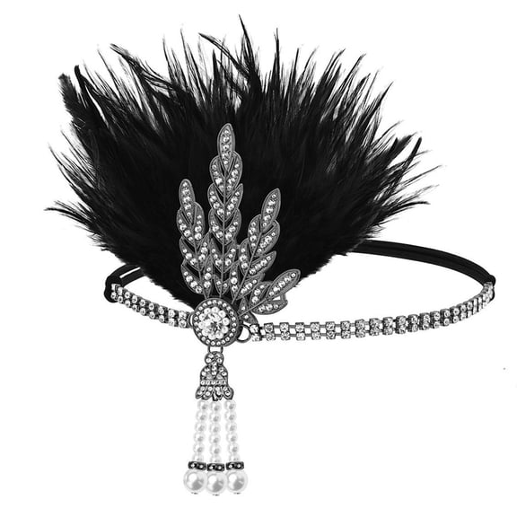 1920s Inspired Rhinestone Leaf Hairband for Wedding Parties, & Formal Occasions