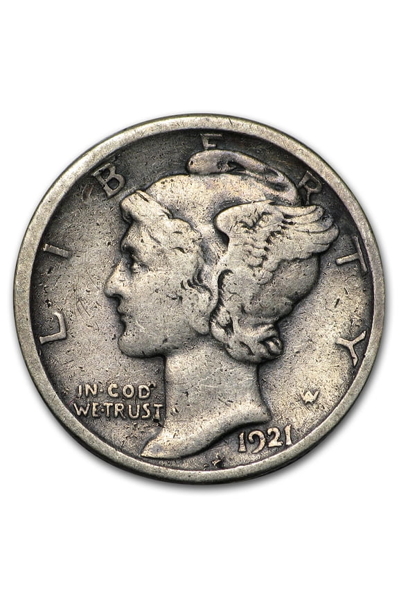 1921-D Mercury Dime Fine