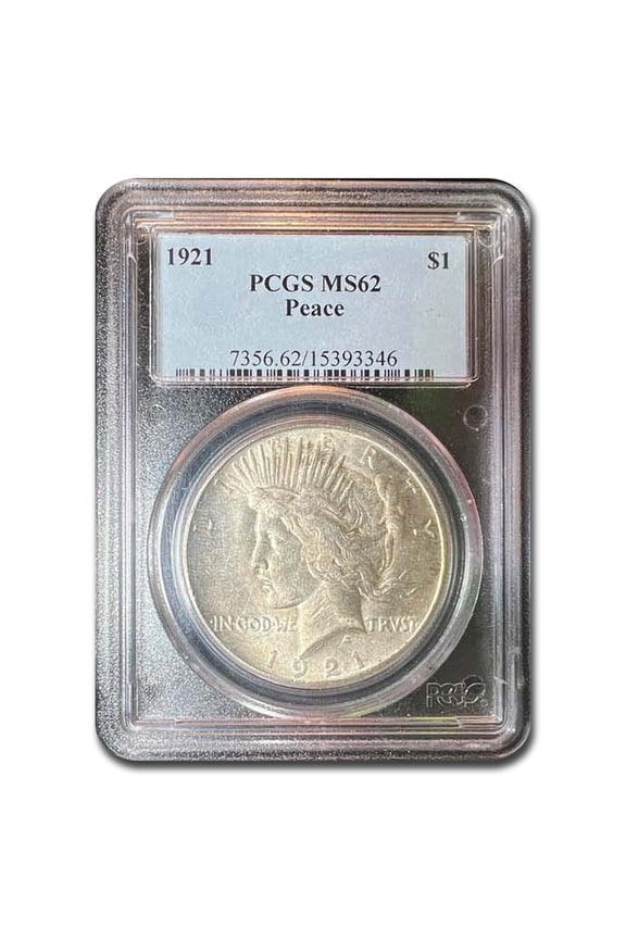1921 Peace Dollar MS-62 PCGS