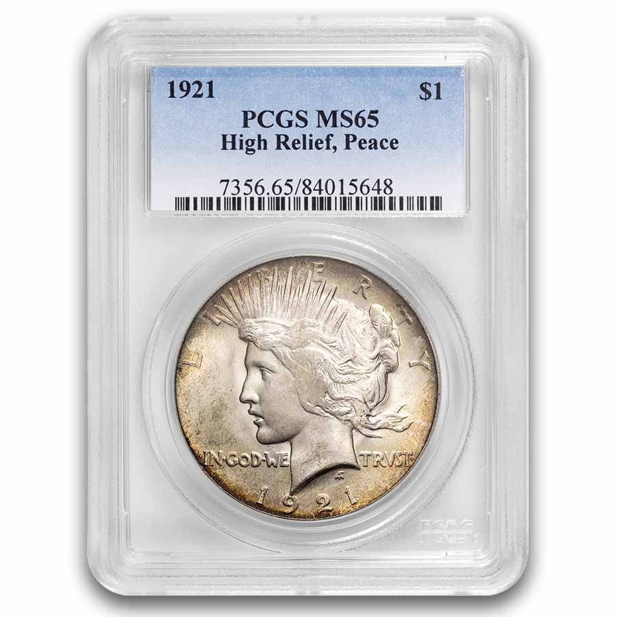 1921 Peace Dollar MS-65 PCGS (Toned)