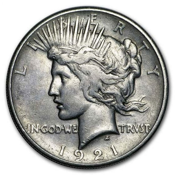 1921 Peace Dollar XF Details (High Relief, Cleaned)