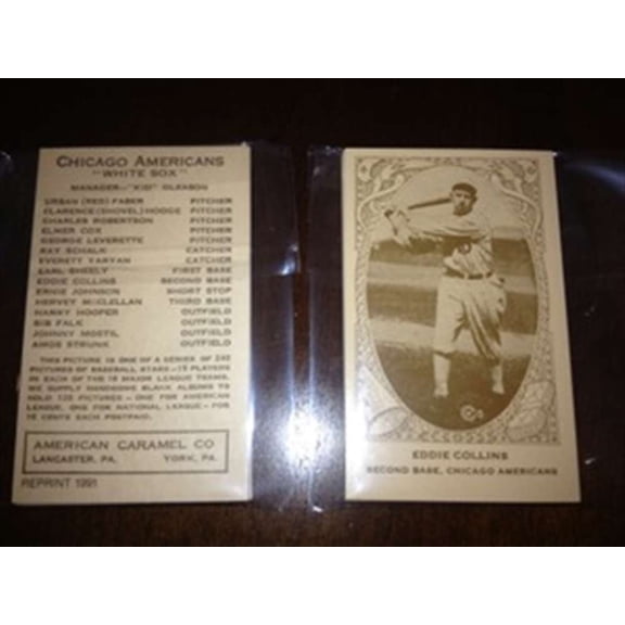 1922 E120 American Caramel Reprint Chicago White Sox Team Set 15 Cards Eddie Collins Near NM-MT to NM-MT Condtion