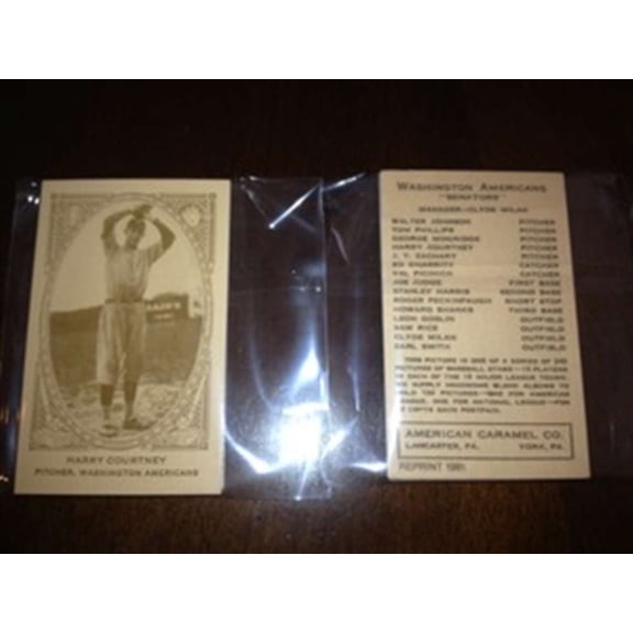 1922 E120 American Caramel Reprint Washington Senators Team Set 15 Cards Walter Johnson Near NM-MT to NM-MT Condtion