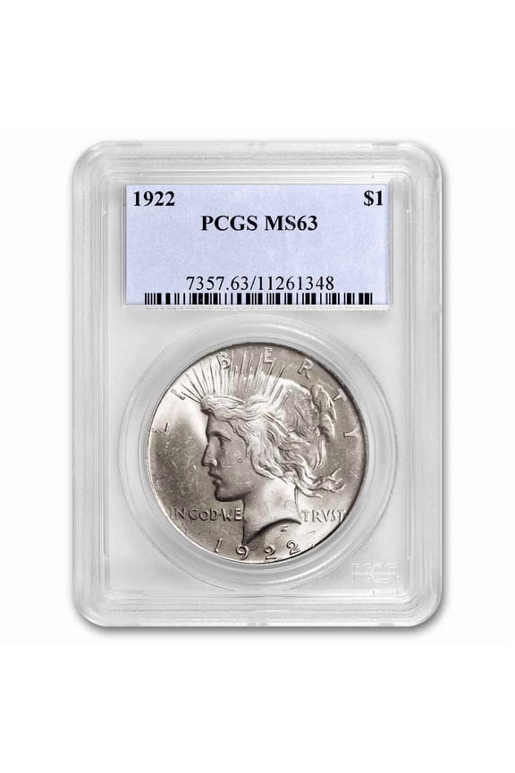 1922 Peace Dollar MS-63 PCGS