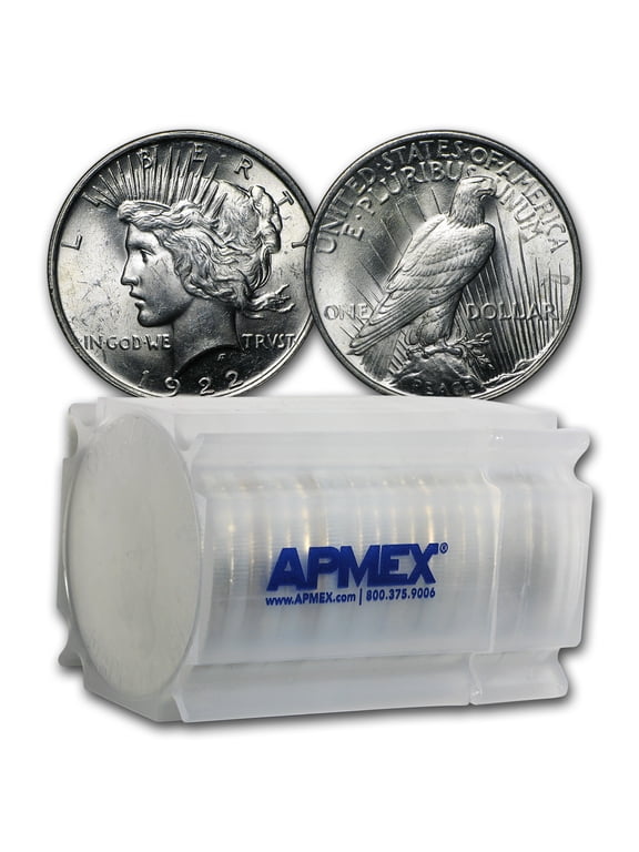 1922 Peace Silver Dollars BU (20-Coin Roll)