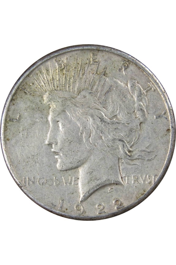1922 S Peace Dollar F Fine 90% Silver $1 US Coin Collectible