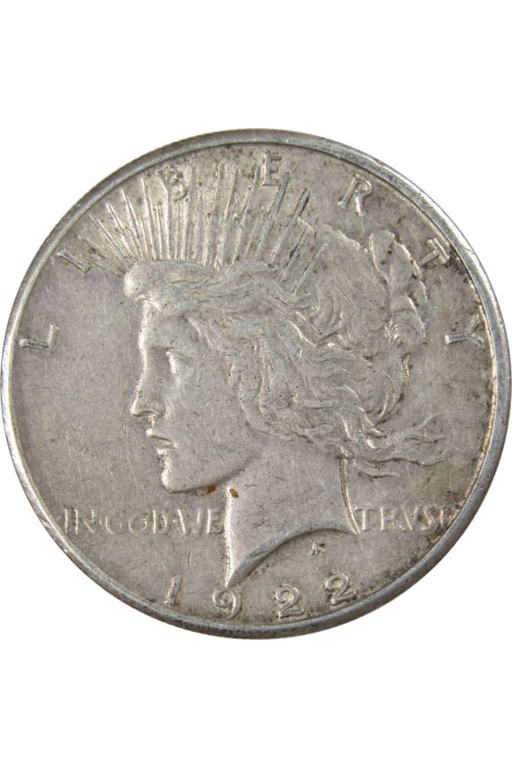 1922 S Peace Dollar VF Very Fine 90% Silver $1 US Coin Collectible