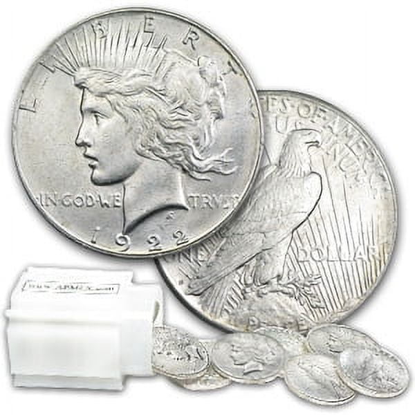 1922-S Peace Silver Dollars BU (20-Coin Roll)