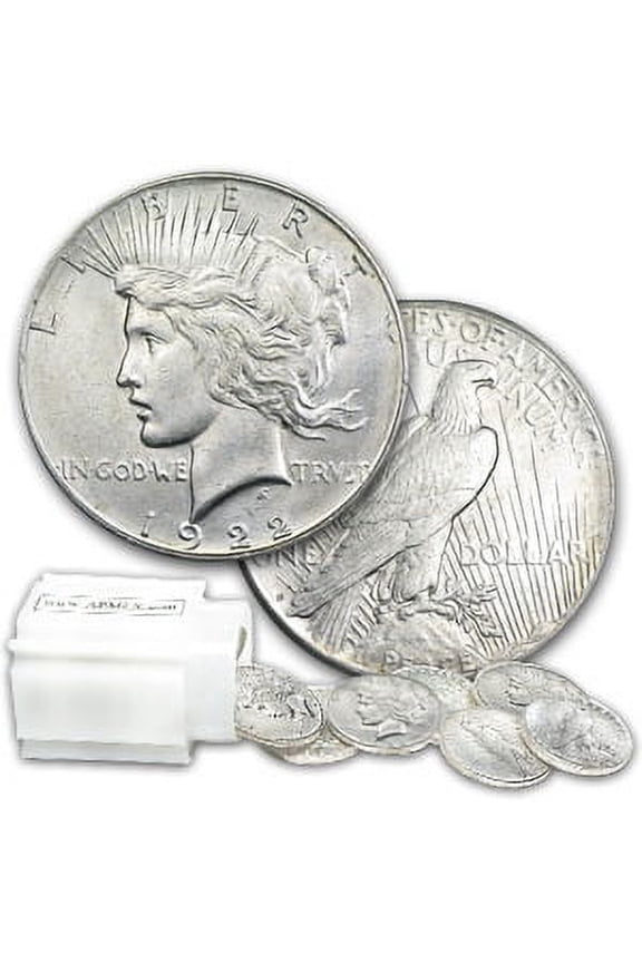 1922-S Peace Silver Dollars BU (20-Coin Roll)