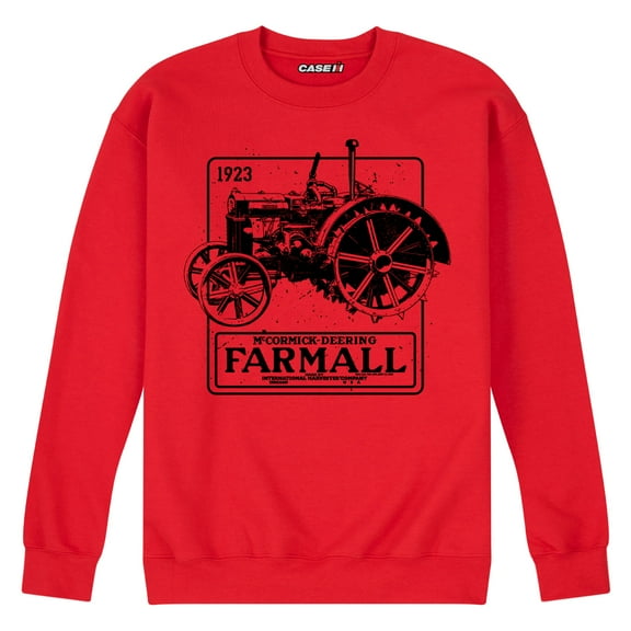 1923 Farmall Vintage Tractor - Men's Crew Neck Fleece Pullover