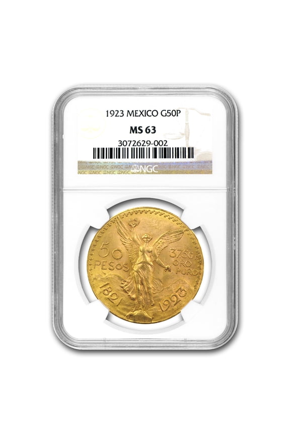 1923 Mexico Gold 50 Pesos MS-63 NGC