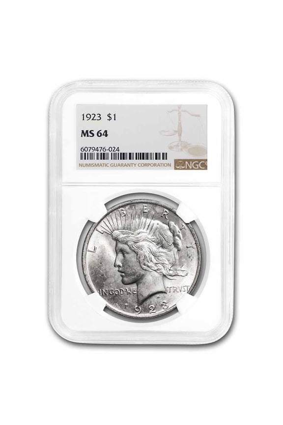 1923 Peace Dollar MS-64 NGC