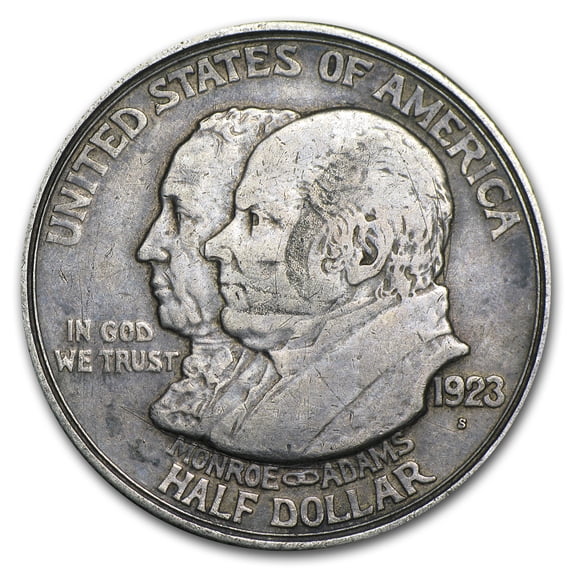 1923-S Monroe Doctrine Half Avg Circ