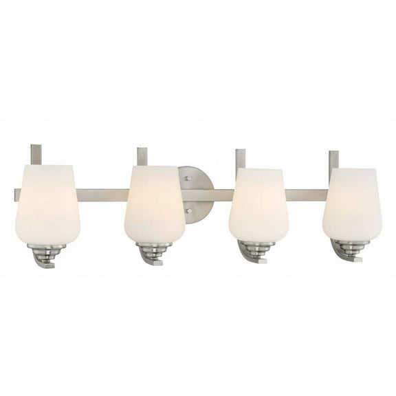 Shyloh 4-Light Bathroom Vanity Light in Brushed Nickel