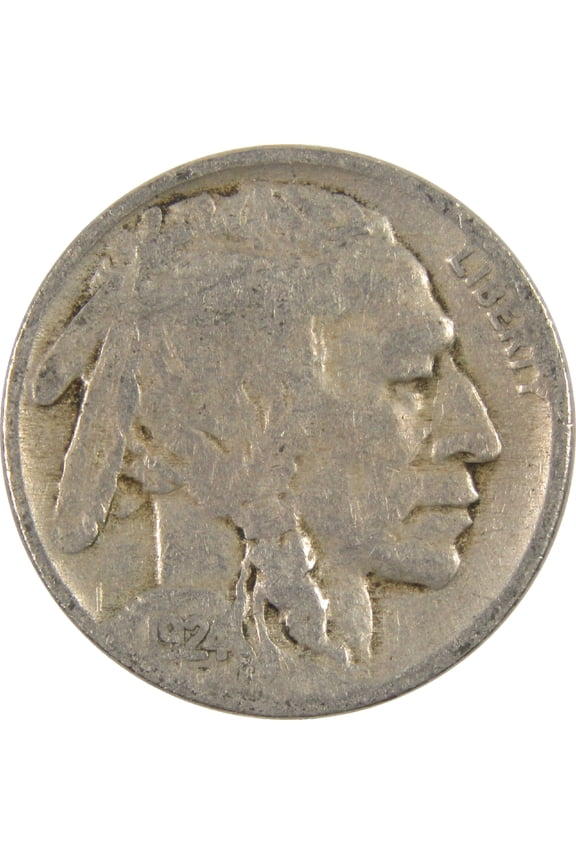 1924 Indian Head Buffalo Nickel G Good 5c Coin