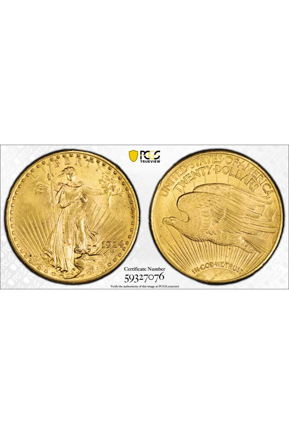 1924 Saint Gaudens Double Eagle PCGS MS-64