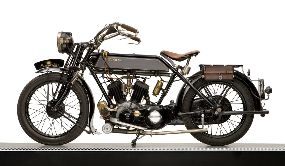 1924 Sunbeam V Twin JAP engine 750cc motorcycle Canvas Art - Panoramic Images (24 x 40)