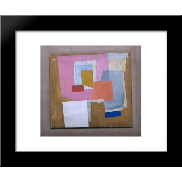 IDEE ベンニコルソン　アート 1924 (first abstract painting, Chelsea) 20x24 Framed Art