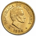 thumbnail image 1 of 1925 Colombia Gold 5 Pesos Coin BU, 1 of 2
