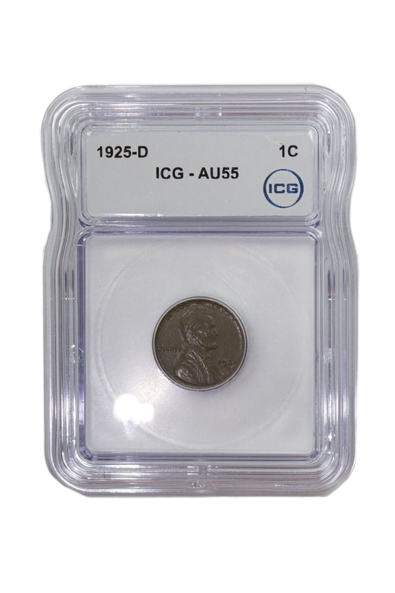 1925-D Lincoln Wheat Cent ICG AU55 - Graded Coin