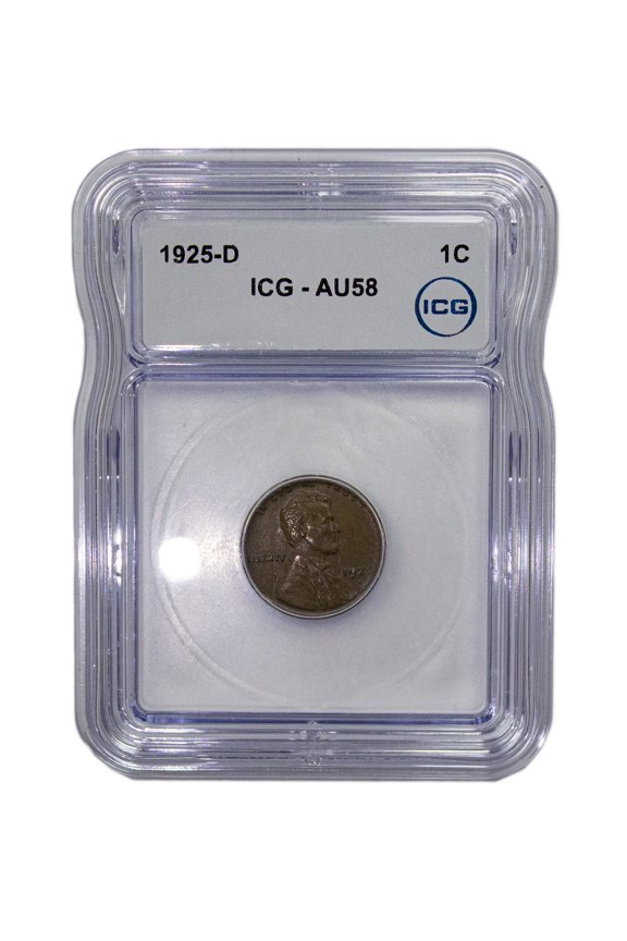 1925-D Lincoln Wheat Cent ICG AU58 - Graded Coin