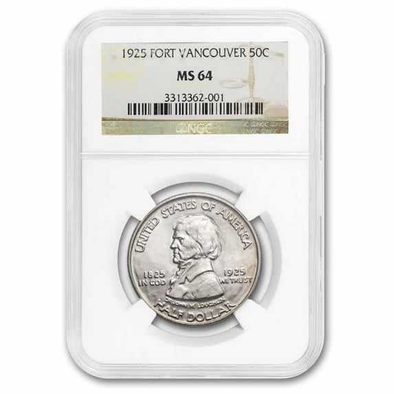 1925 Fort Vancouver Half Dollar MS-64 NGC