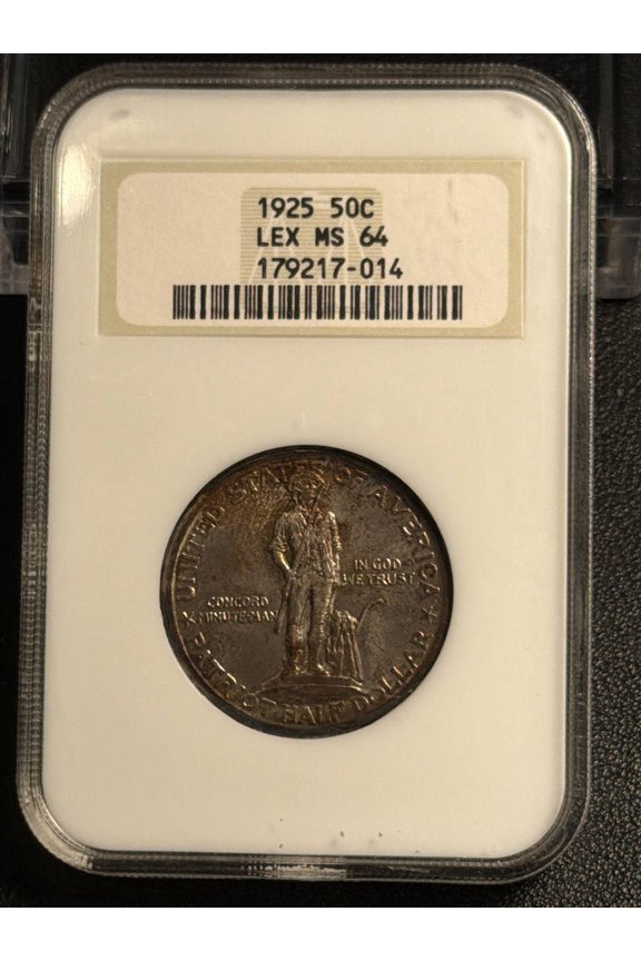 1925 Lexington 50c Commemorative NGC MS-64 OLD FATTY PQ LEXINGTON