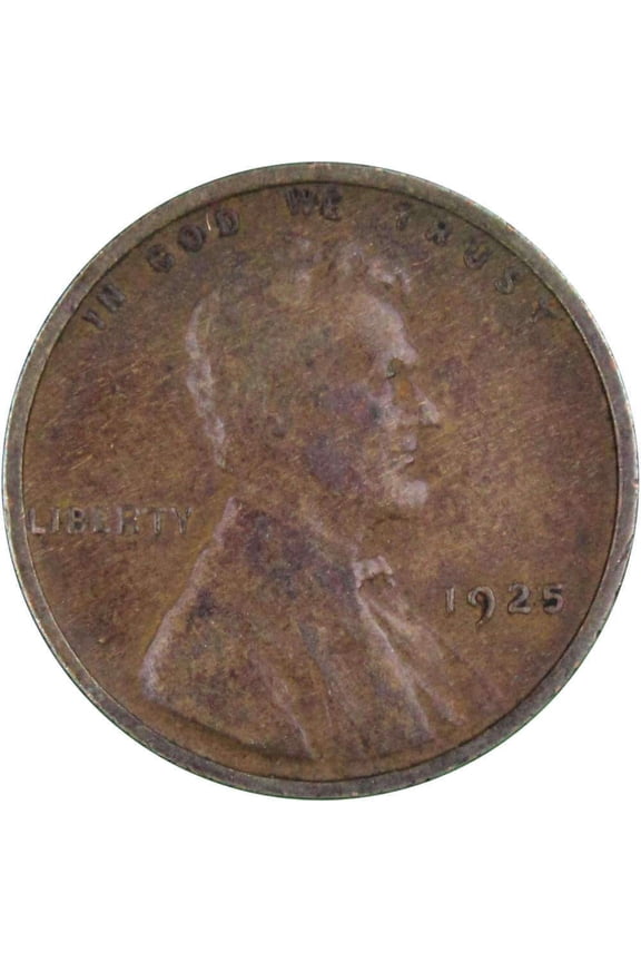1925 Lincoln Wheat Cent VF Very Fine Bronze Penny 1c Coin Collectible