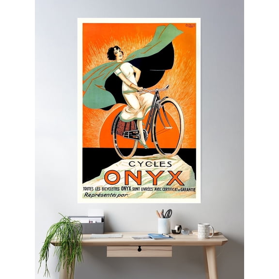 1925 Onyx Cycles French Advertising Poster Poster Wall Art, Modern Wall Decor For Living Room Bedroom, 8x12 UNFRAMED