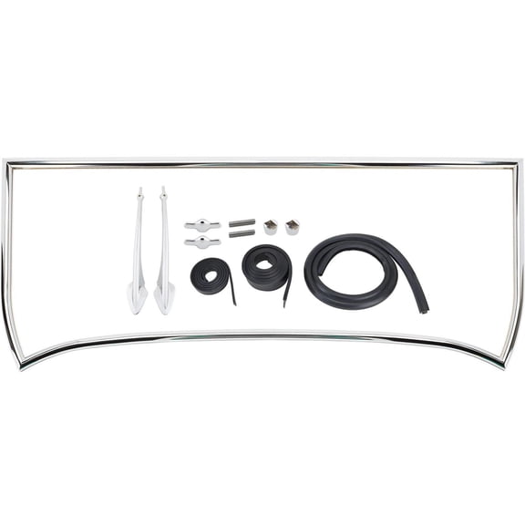 1926-1927 Ford Model T Chopped Windshield Frame Kit, Chrome