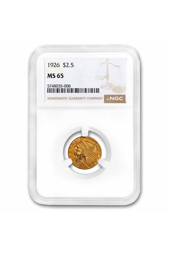 1926 $2.50 Indian Gold Quarter Eagle MS-65 NGC