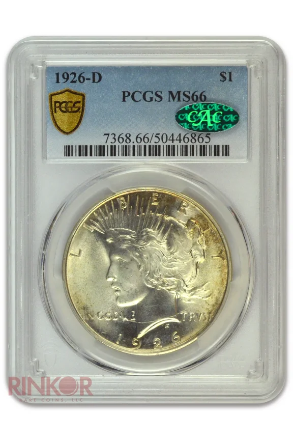 1926-D $1 Peace Dollar PCGS MS 66 CAC