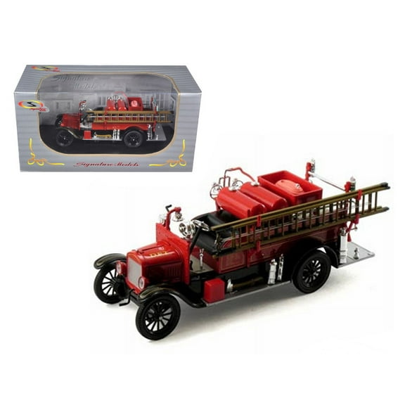 1926 Ford Model T Fire Engine Red Black 1 32 Diecast Model Car by Signature Models