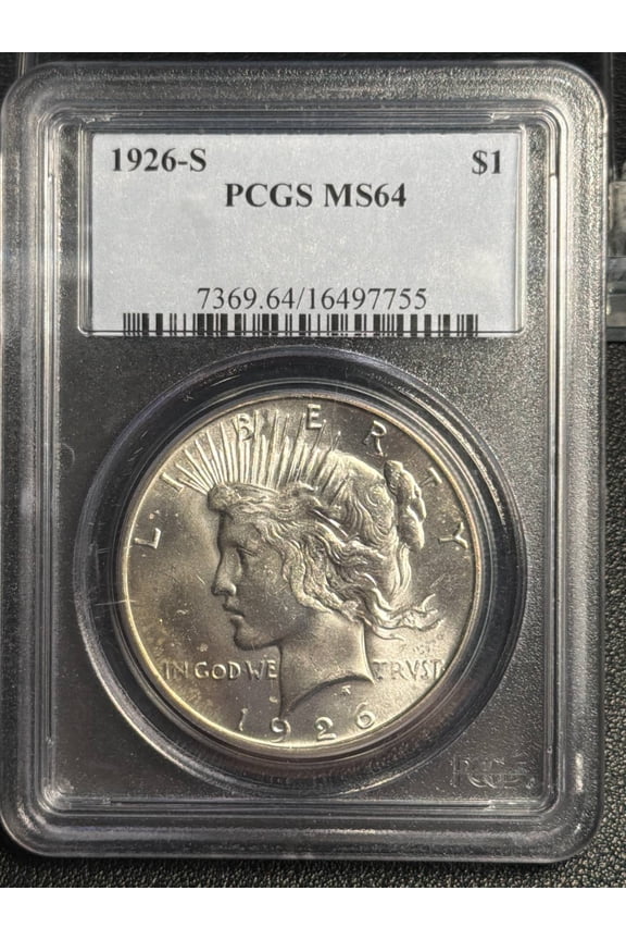 1926 S Peace Silver Dollar PCGS MS-64