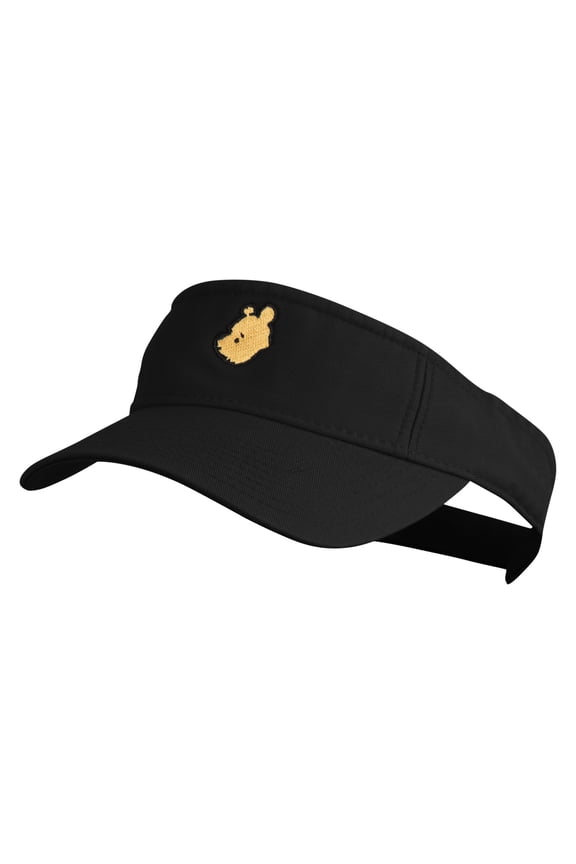 1926 Winnie-The-Pooh Head Embroidered Cotton Washed Visor - Black OSFM